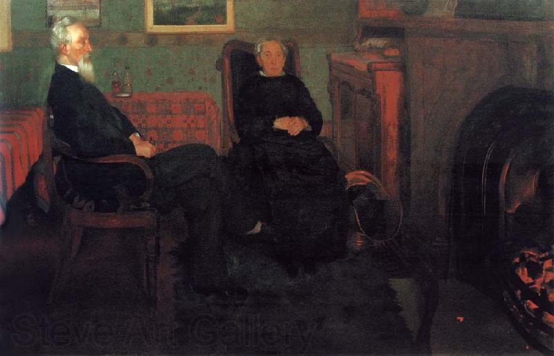 William Stott of Oldham Portrait of My Father and Mother France oil painting art